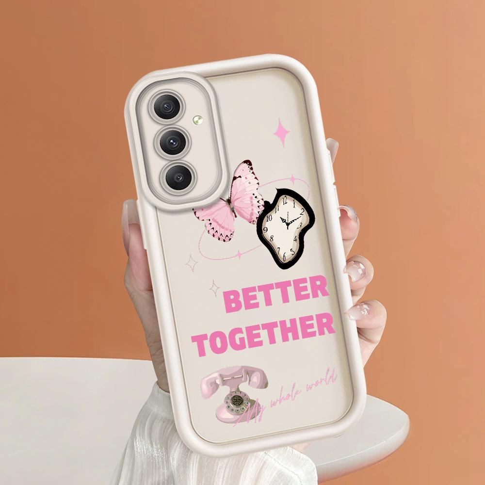 Soft Silicone Square Ladder Printing Pattern Phone Casing Full Cover Camera Shockproof Protection Rubber Case for Samsung