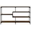Console Table Brown Oak Effect 160 x 32 x 95 cm Engineered Wood