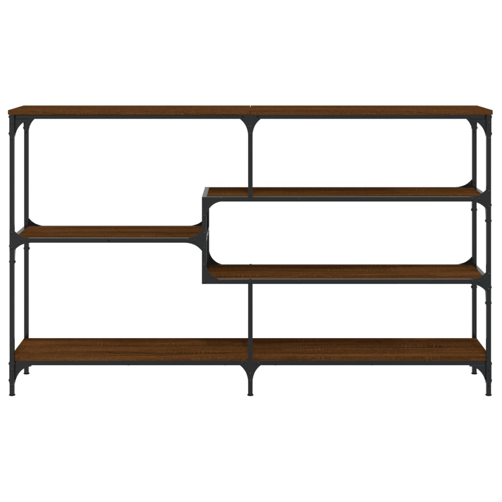 Console Table Brown Oak Effect 160 x 32 x 95 cm Engineered Wood