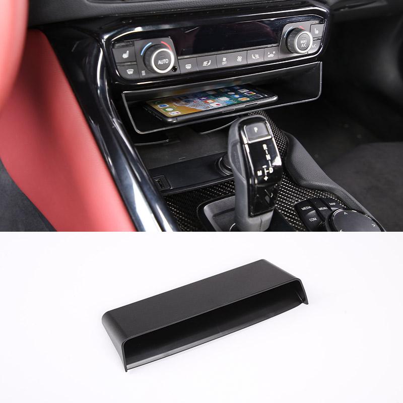 ABS Black Car Center Control Dashboard Storage Box Multifunctional Phone box For Toyota GR Supra A90 2019-2025 Car Accessories