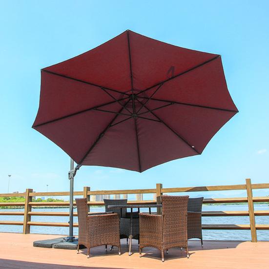Telo Ricambio Per Ombrellone 3 Metri 6 Costole - Copertura UV In Poliestere Per Esterno (Rosso), Adatto A Patio Giardino Piscina