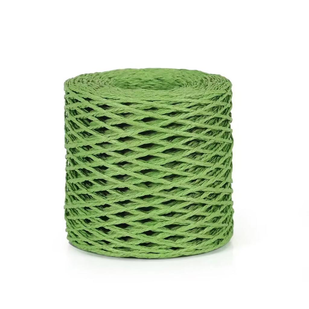 Mengchu DIY Raffia Woven Bag and Summer Straw Hat Materials 100% Cotton Thread for Hand Knitting Fancy Yarn Style
