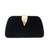 Elegante Abend-Clutch-Taschen Samt-Handtasche Handtasche mit Blatt-Schnalle Ketten-Schultertasche Cocktail-Hochzeitsfeier Abschlussball-Tasche