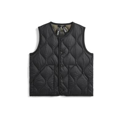 Colete Militar de Gola Redonda com Botões Taion para Crianças - Softshell, K004ALSBML-1, Preto, Tamanho 110