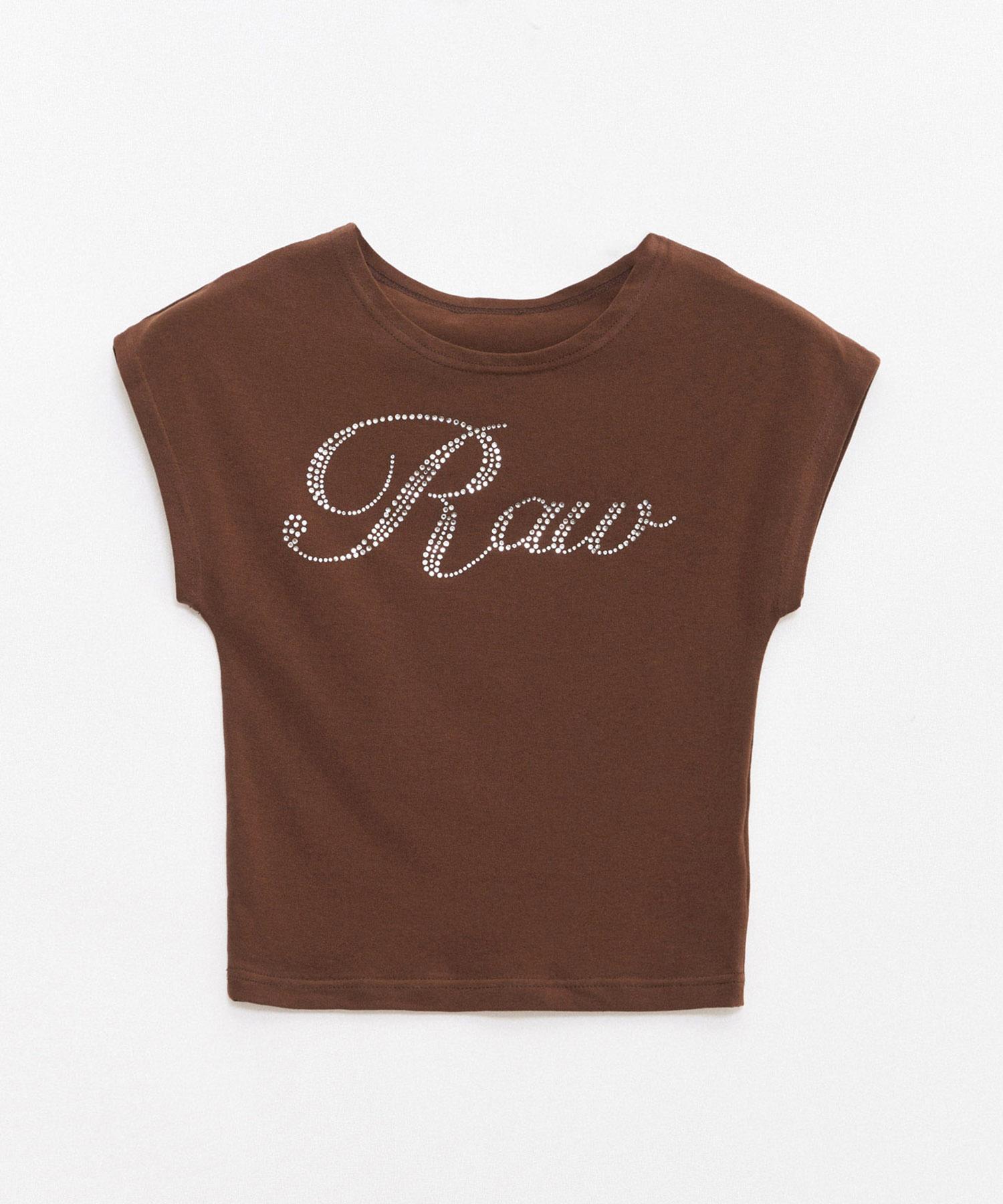 Romantics Cubic Logo Crop T-Shirt Brown Brown/S