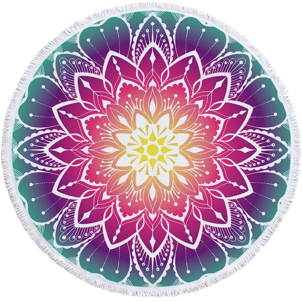 Beach Leisure Resort Creative Beach Towel Microfiber Round Swimming Towel Mandala Yoga Mat Adult Large Round Bath Towel