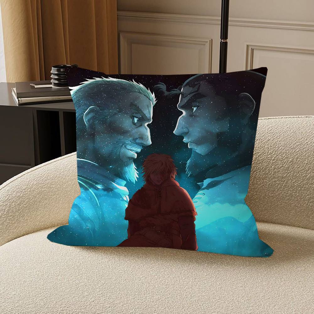 Vinland Saga Office Cushion Pillowcase Car Cushion Cover45X45CM Lumbar Pillowcase Sofa Pillowcover