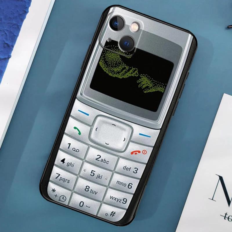 Retro Mobile Pattern Phone Case For iPhone 17 16 15 11 12 14 13 Pro Max Mini X XS XR 7 Plus 16E Air Shockproof Silicone Cover