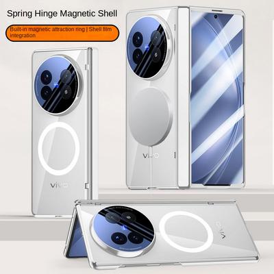 Magsafe Magnetic Transparent Screen Tempered Glass Protect Case For VIVO X Fold 5 Fold5 Spring Hinged Cover