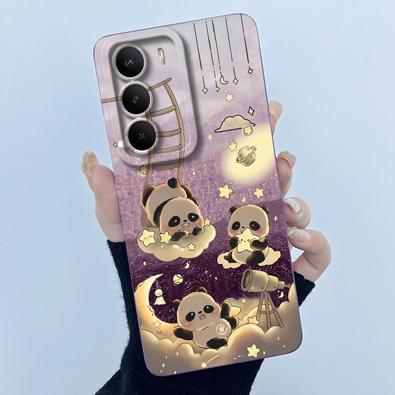 Case For Realme C71 4G Cute Panda Sweet Girls Cats Silicone Soft Back Cover For RealmeC71 4G Ultrathin Anti-Scratch Protective