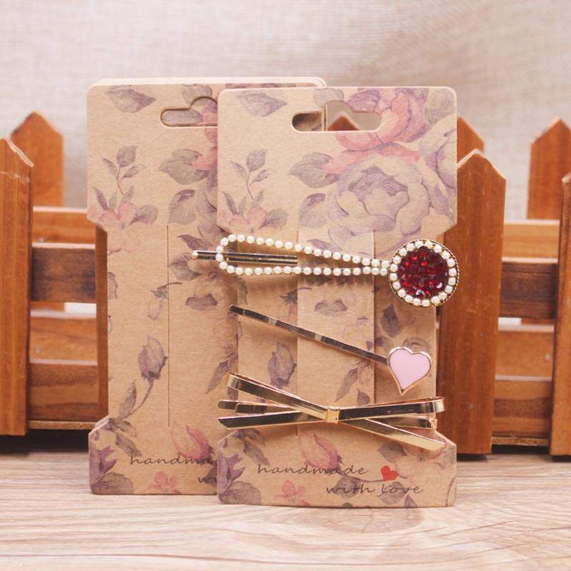 50 Pcs 11.5x6.5cm Square White/brown Hair Card Jewelry Bag Hair Card Black Blank Paper Hair Card or Jewelry Display Card