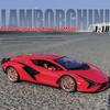 1/18 Lamborghini Sian New Energy Supercar Alloy Diecast Car Model Sound & Light Collection of Hobby Decorative Fine Ornaments