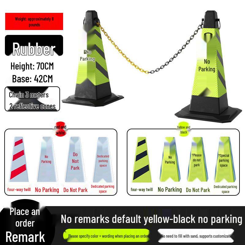 No Parking Zone Reflective Warning Cone