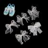 1 Pair Handmade Shoes Clip Decoration Pearl Lace Bead Chiffon Charm Bowknot Shoe Buckle Bag Pendant Shoe Accessories