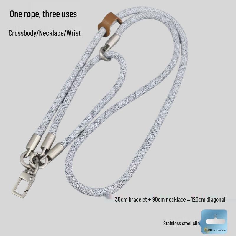Adjustable 3-in-1 Mobile Phone Lanyard Strap: Durable & Retractable for Men & Women