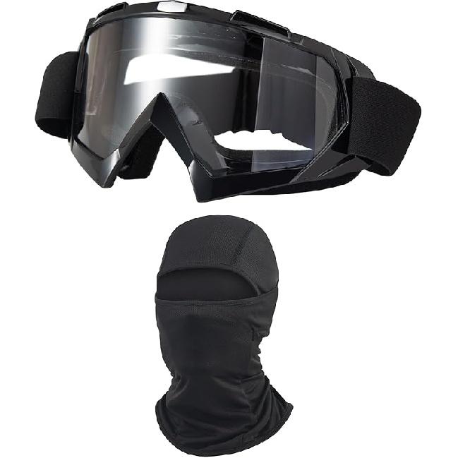 Dirt Bike Goggles ATV Off-Road Riding Motorcycle Motocross Glasses With Sun UV Protection Balaclava Full Face Cover