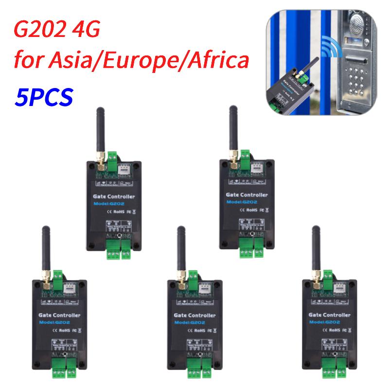 1-5pcs GSM 2G 4G LTE Gate Opener Controller G202 G201 SMS Remote Control Relay Switch Wireless Door Opener 850/900/1800/1900MHz
