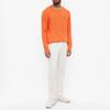 Polo Ralph Lauren Ss22 Solid Logo Embroidered Cable Knit Crewneck Sweater Men Sweater Orange 710775885-031