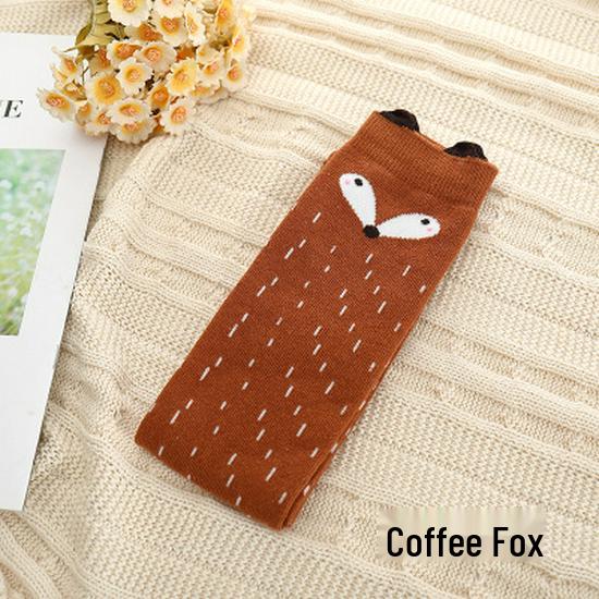Girls' Cute Cartoon Cotton Knee-High Socks - Japanese Style for Spring & Autumn