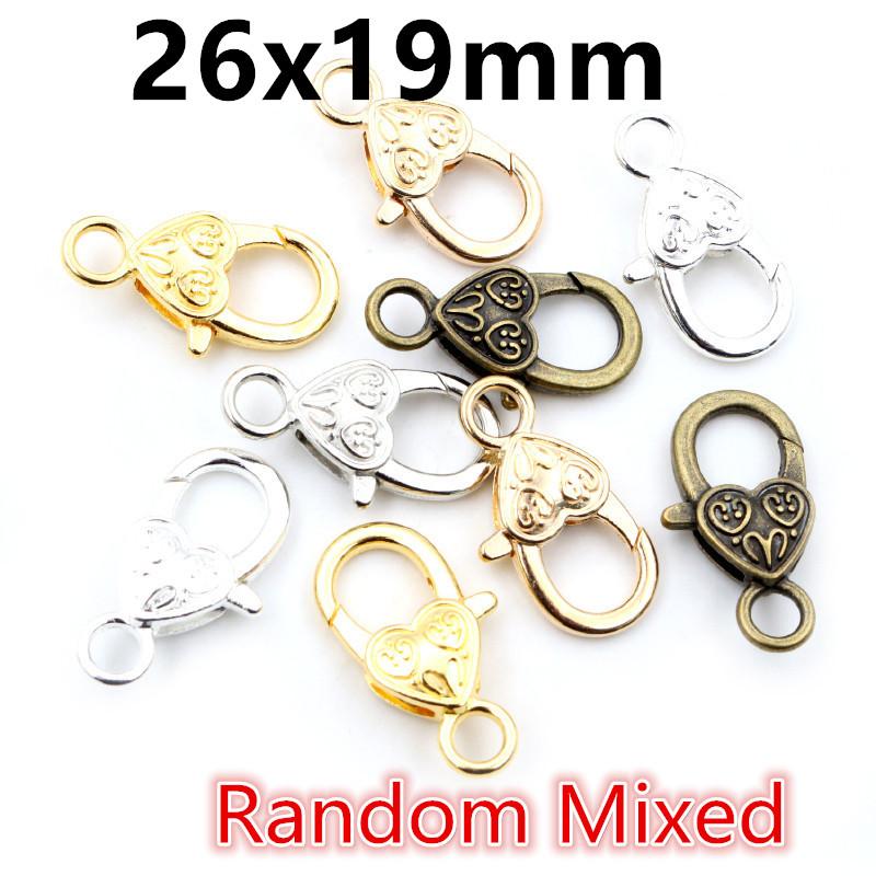 10pcs Snap Lobster Clasp Hooks Gold Silver Plated 5 Colors DIY Jewelry Making Findings for Keychain Neckalce Bracelet Supplies