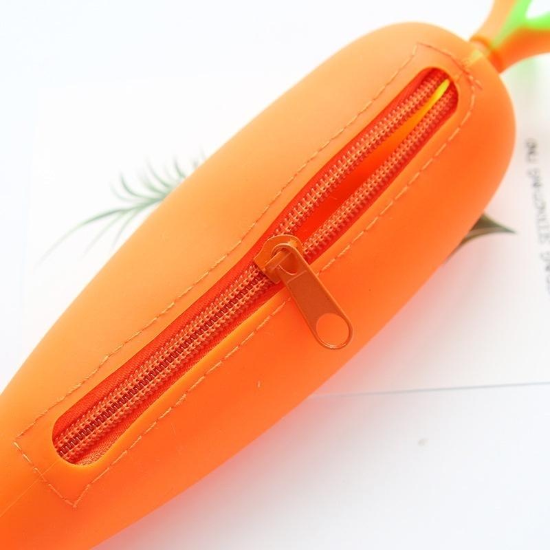 

1 шт. Новинка силиконовые канцелярские принадлежности морковь пенал для ручек студенческий приз подарок школьные принадлежности оранжевый