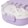 Bento Lunch Box for Kids Adults 3 Compartment Plastic Cute Ice Cream Lunch Snack Containers with