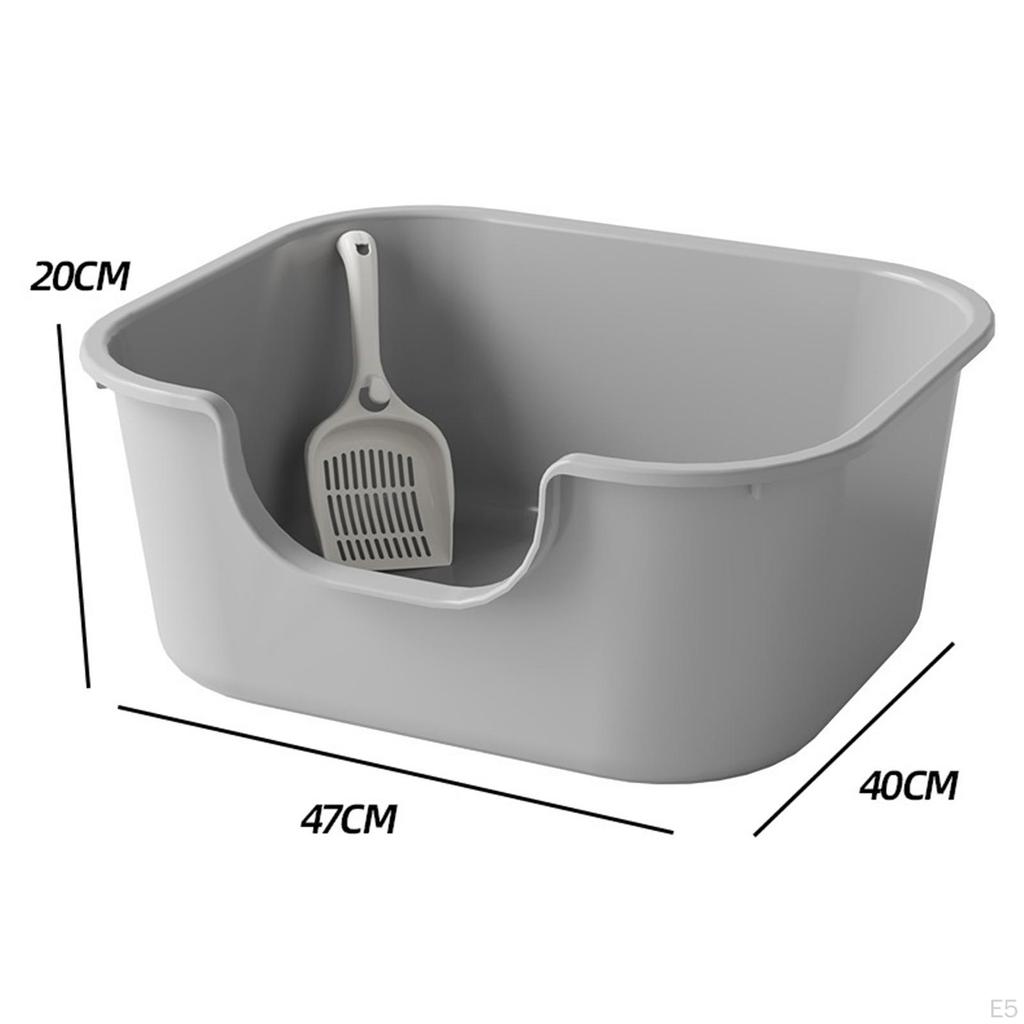Cat Litter Basin Box Heighten Cats Pan Reusable Anti Splashing Open Top Pet