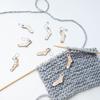 Holz Anhänger Strickmaschenmarkierer Holz Häkelnadelverschluss Für DIY Bastelmarkierer