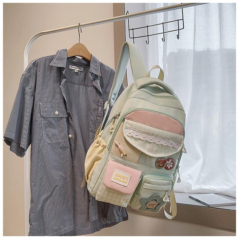 New High-value, Fresh and Sweet Candy-colored Backpack, Lightweight and Large-capacity Backpack for Junior High School Students