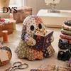 Decorative Ghost Sewing Pattern Halloween Patchwork Kit, Cute Doll DIY Set with Pre-Cut Cozy Fall Art Project Fabrics, Autumn Holiday Craft