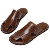 Fashion New Men's Summer Comfort Split Leather Breathable Sandals Trendy Slipper Garden Beach Shoes Hombre Footwear