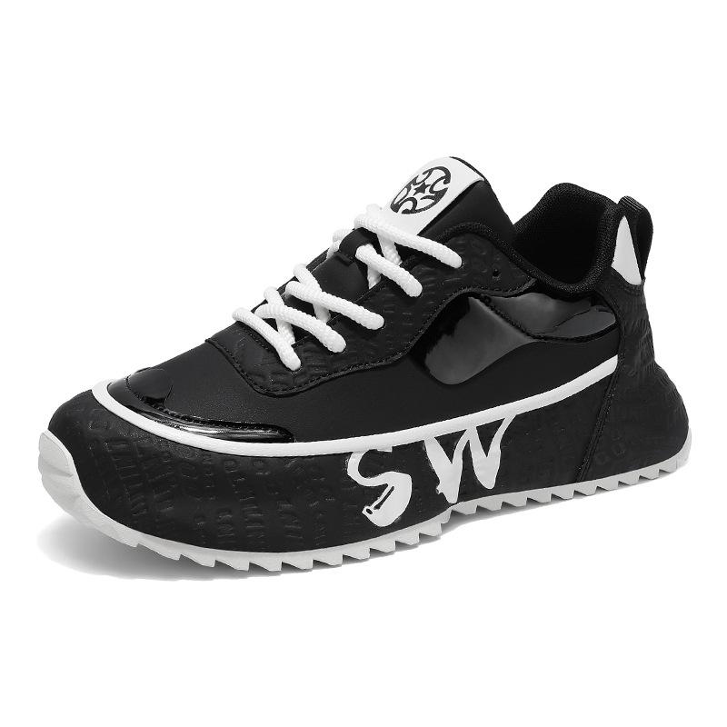 Fashion Men Sports Shoes 2025 Spring Casual Thick-soled Height-increasing Shoes Fashion Anti-slip Outdoor Student Running Shoes Sneakers