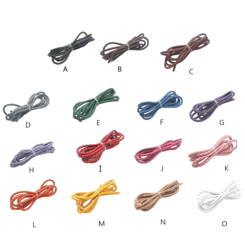 Leather Braided Cord Bracelet Bangle Jewelry DIY Making Rope String Homemade Handicrafts Art Finding Replacement