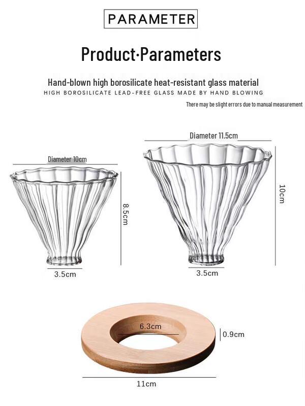 Filtre à café verseur en verre et pot de partage