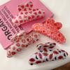 Personalized heart-shaped red lip large hair clip women's rose design salon fixed hair clip fashionable hair accessory headwear