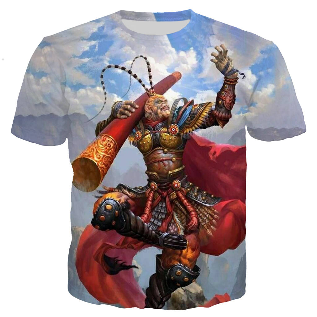 New Hot Sale Cool T Shirt Men/women Sun Wukong 3D Printed T-shirts Short Sleeve Harajuku Style Tshirt Streetwear Tops