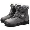 Women Boots Fashion Designer Ankle Boots Winter Shoes for Women Warm Fur Botas Mujer Low Heels Winter Shoes for Woman Snow Boots
