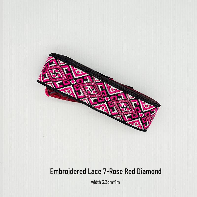 Zhuang Brocade Bamboo Fan Material Kit - Intangible Cultural Heritage Round Fan for Kindergarten