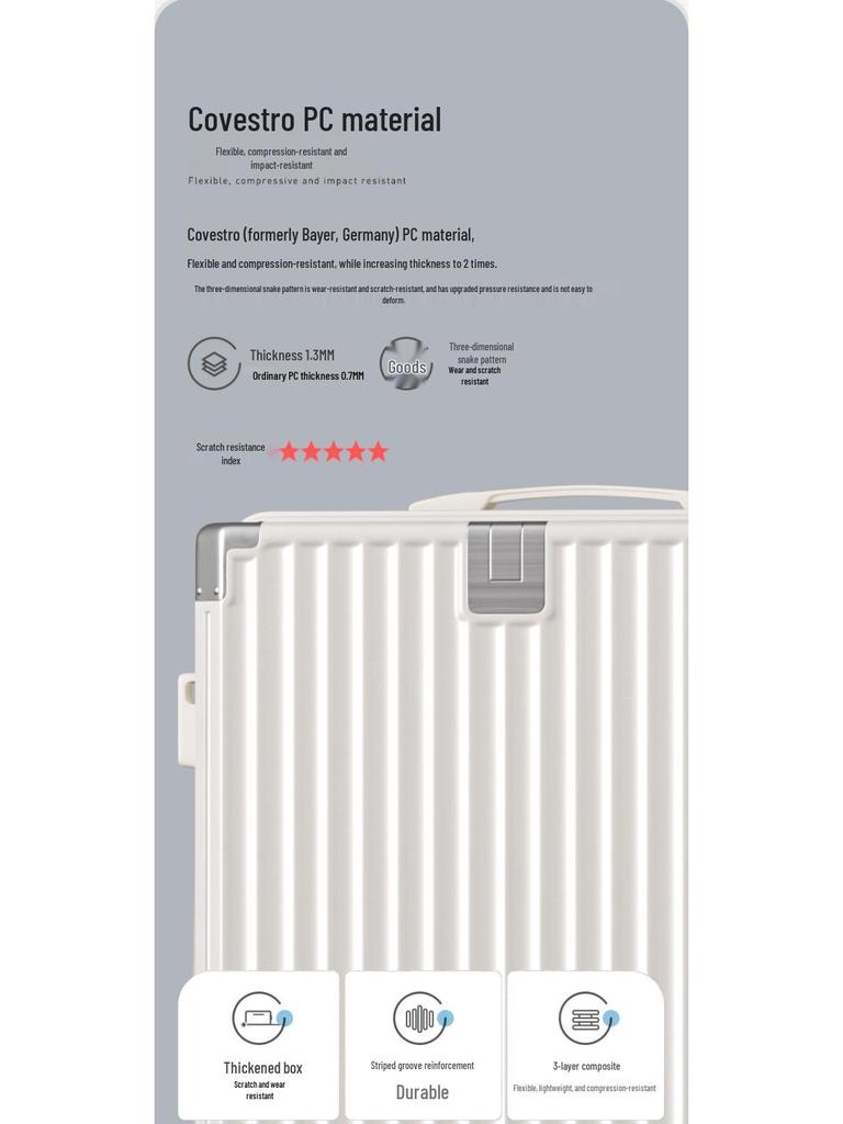 2025 Multifunctional Trolley Suitcase: Durable Japanese Design for Men, Women & Students with Leather Finish & Combo Lock