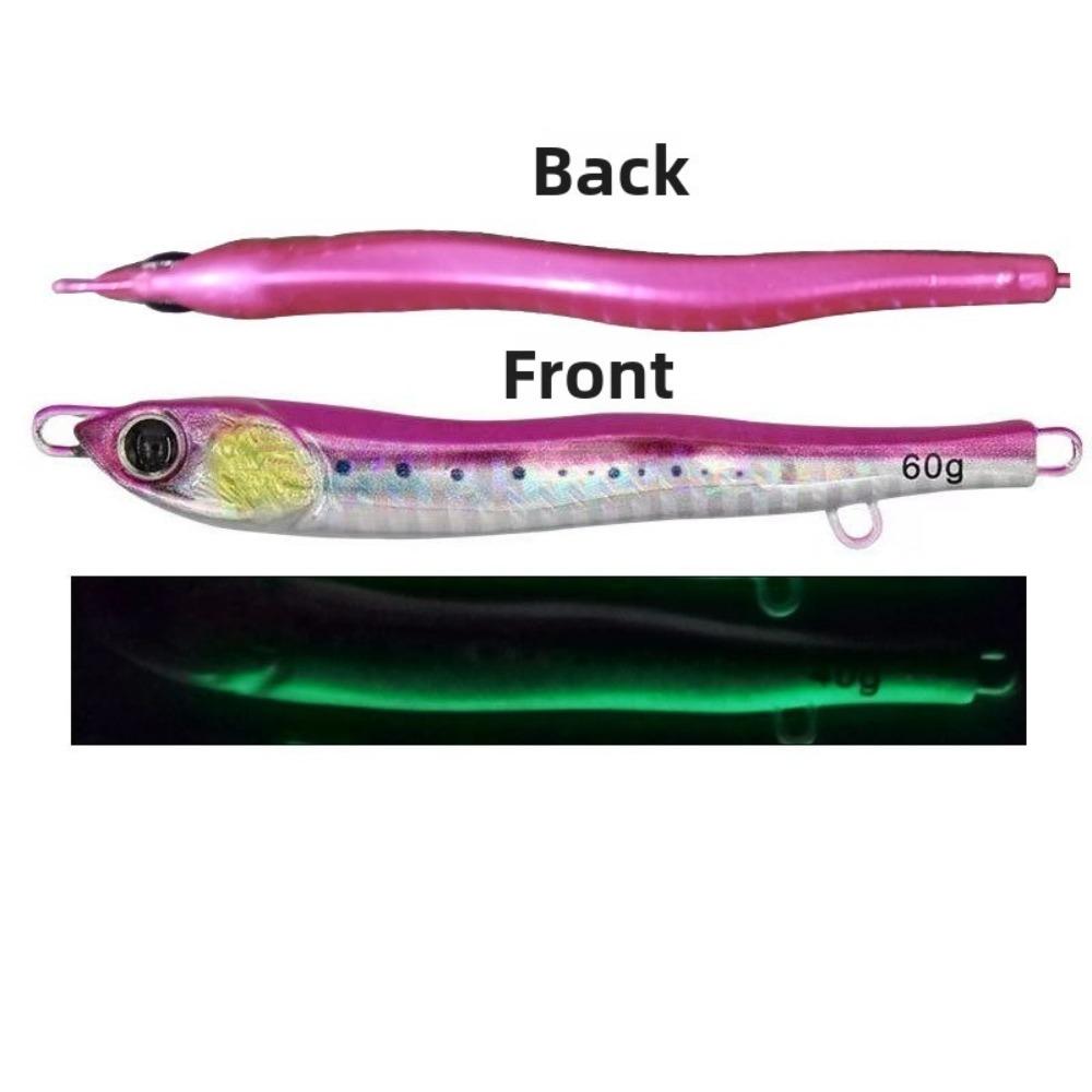 Glow In Dark 3D Print Jig Lure Speed Falling Treble Hook Glow Jig 40g Weight 60g Weight Metal Bait Anglers Use