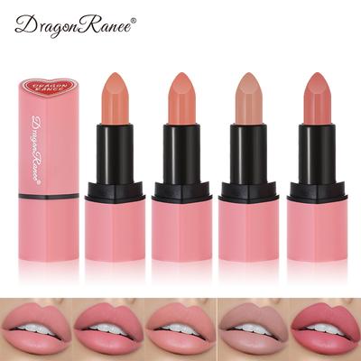 Rossetto a forma di cuore carino Lady Velvet Mist Matte Waterproof Long-lasting Nude Pink Lipstick Rossetto Youth Style Girl Style Lip Makeup