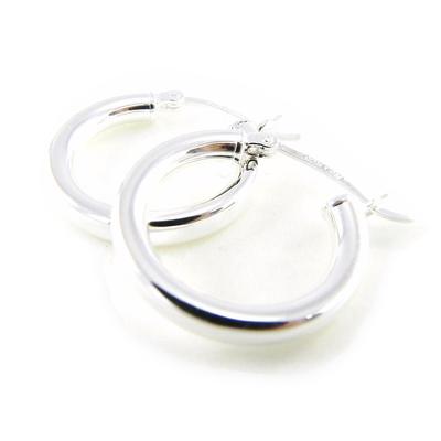 [B9844] - Silver 'Femina' Hoop Earrings 2 Cm