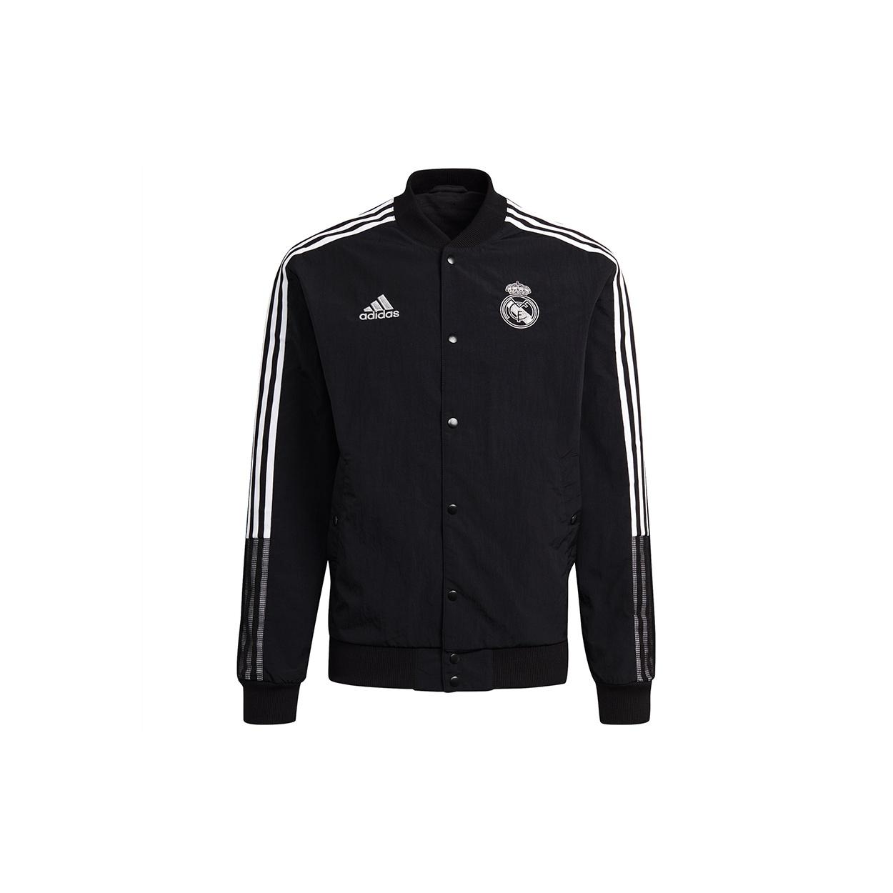 adidas Real Cny Bomber Series Real Madrid Soccer/Football Sports Jacket Black Men s GU6958 L