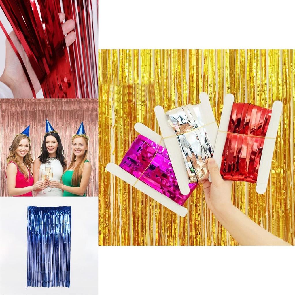 Sparkling Glitter Foil Tinsel Rain Curtains For Stunning Party Backdrops