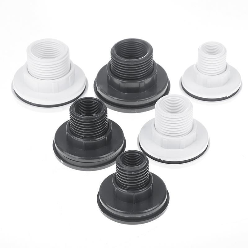 1/2 Inch PVC Bulkhead Union Fitting with Male & Female Threads, Waterproof Tank Connector for Aquarium, Water Storage Tank