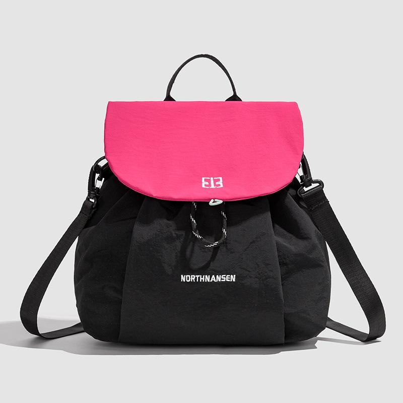 

High-value Cute Color Matching Bag Junior High School and High School Students Schoolbags Outdoor Leisure Travel Multifunctional Shoulder Bag .