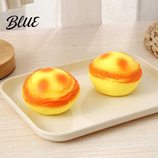 Relaxation Egg Tart Toy Simulation Squeeze Slow Rising Stress Rebound Ball Decompression Realistic Food Fidget Sensory