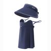 Sunscreen Empty Top Hat with Mask, Women's Full Face UV Protection, Driving Shading Veil, Neck Mask, Neck Protection Set.