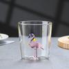 1 Stück 350 ml 3D-Tierglasbecher, hitzebeständiges Glas für Eiskaffee, Saft, Milch, klares Glas für Sommer und Winter, Getränkewasserbecher