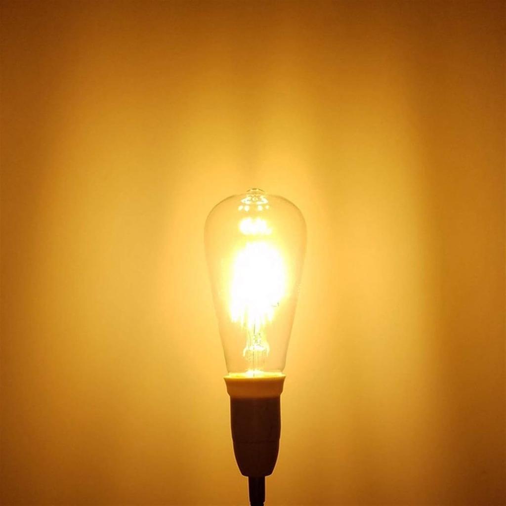 24V ST64 6W Edison LED Filament Bulb Lamp 12V 36V E27 Vintage Antique Retro Edison E27 Led Bulbs Replace 60W Incandescent Light AC/DC12-36V 2-Pack